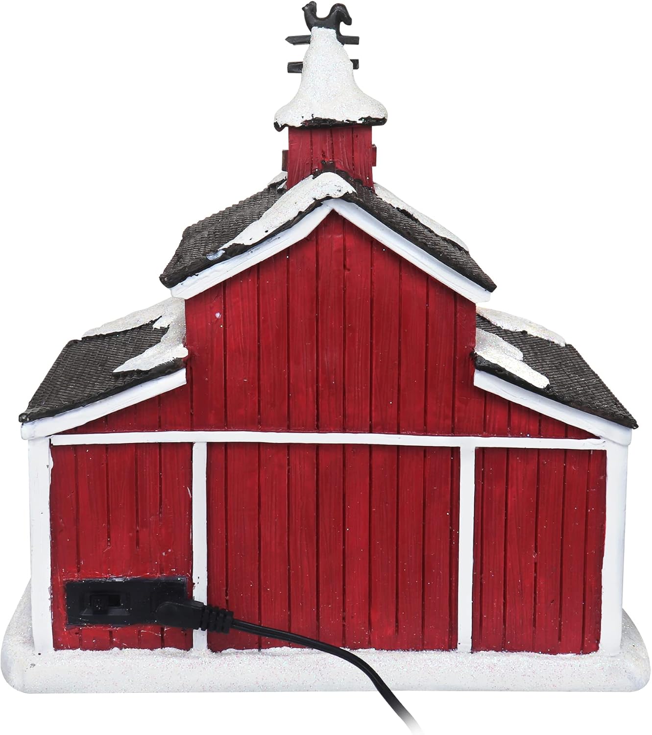 Christmas Village Farm Country Barn  Edificio coleccionable de aldea de nieve musical iluminada  Casas de pueblo de Navidad  Complemento perfecto