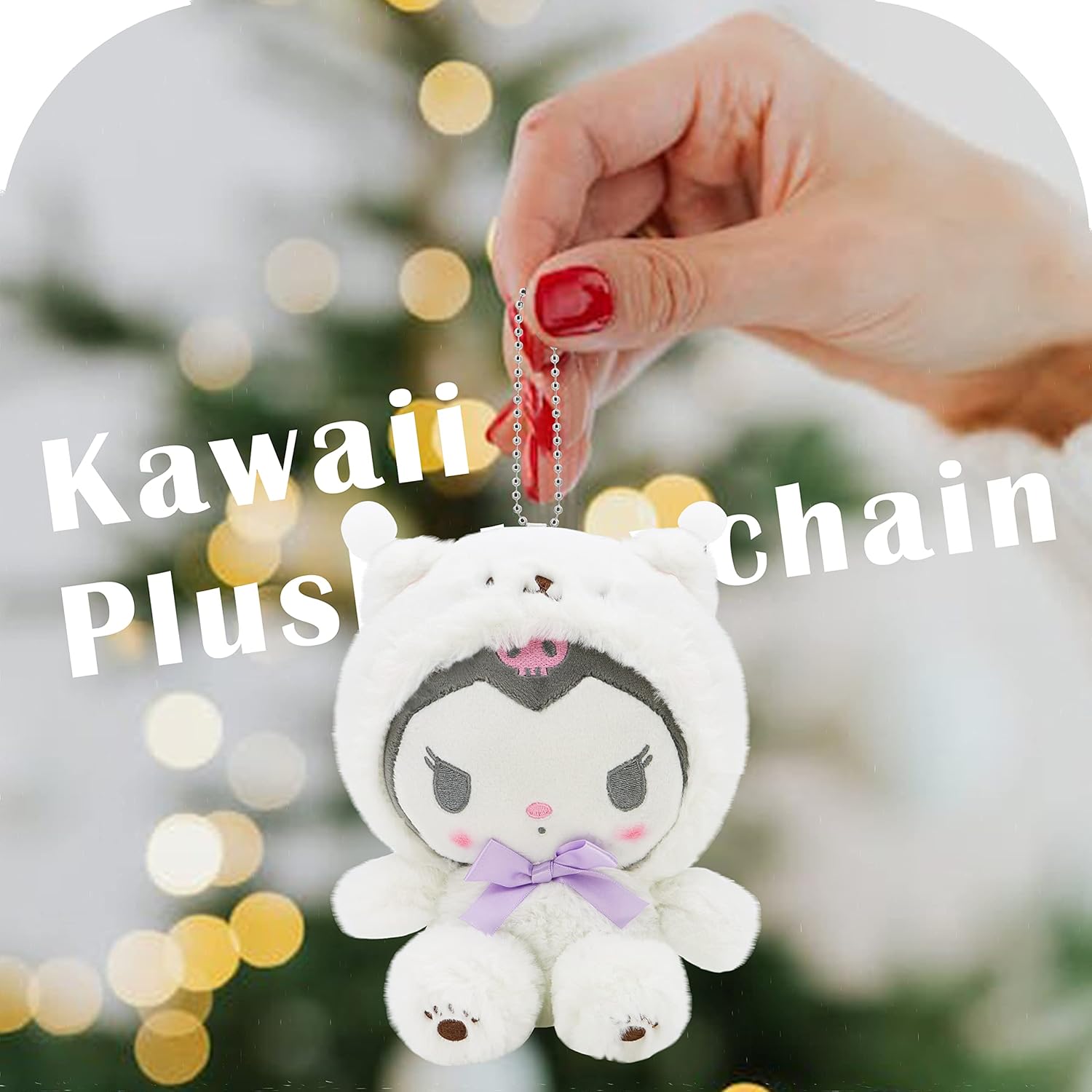 Peluche Kawaii de caricaturas de oso blanco de la serie Cross-Dressing Serie, muñeca de felpa suave, juguetes suaves y lindos con almohada de