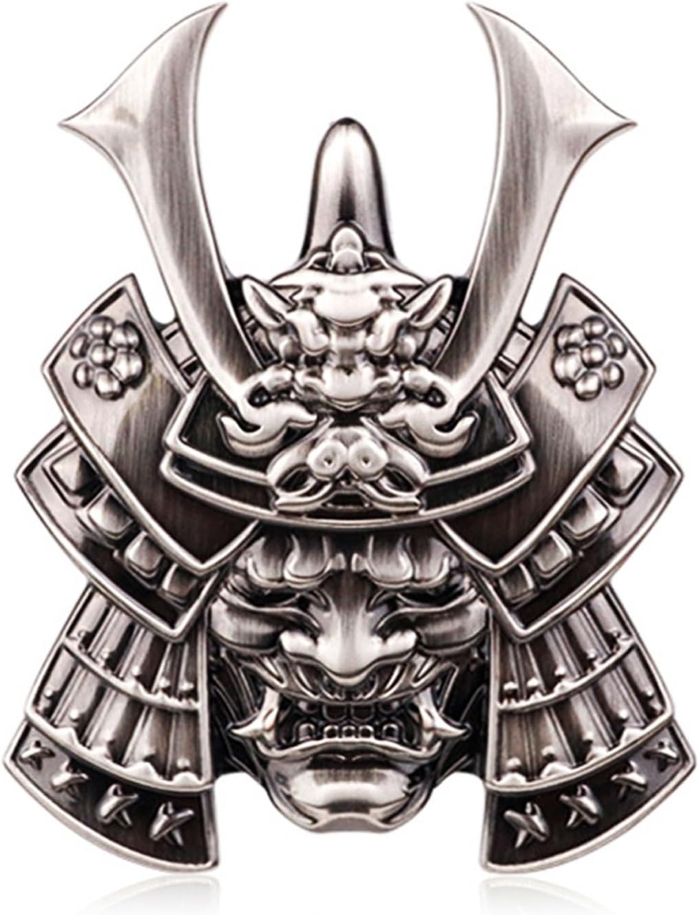 Dsycar Emblema de calavera 3D, calcomanías de metal samurái japonés para automóvil, camión, motocicleta (color pistola B)