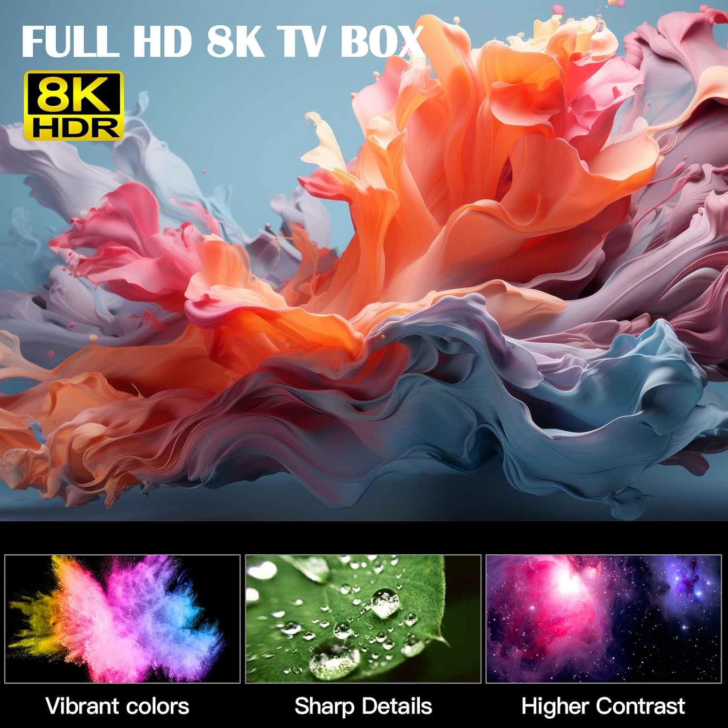 Android 13.0 TV Box 4GB 32GB X88 Pro 13 Android Box 2024 RK3528 8K Smart TV Box con WiFi 6 2.4G5.8G USB 3.0 BT 5.0 HDR 10+ con mini teclado