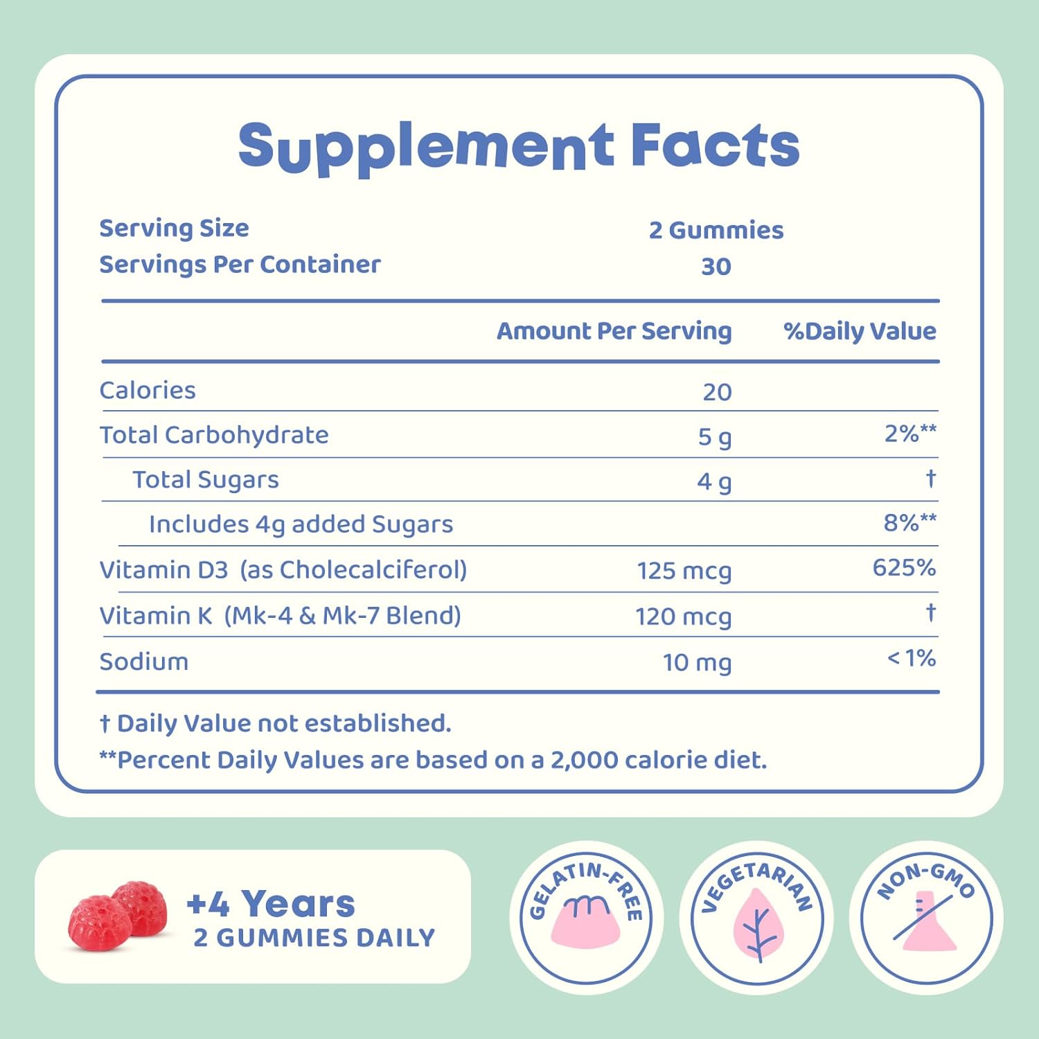 JoySpring Gomitas líquidas de vitamina D y vitamina D3 para niños