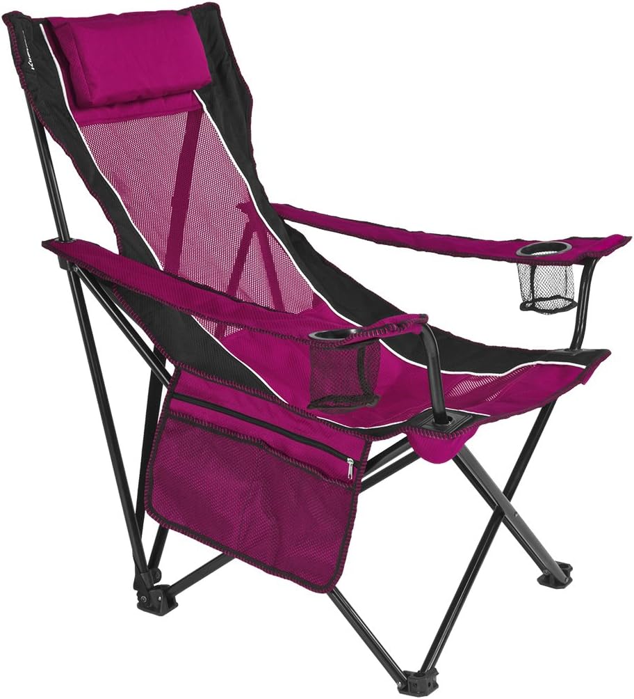 Kijaro Silla plegable para campamento disfruta del aire libre en esta silla al aire libre con un portavasos integrado y organizador lateral o