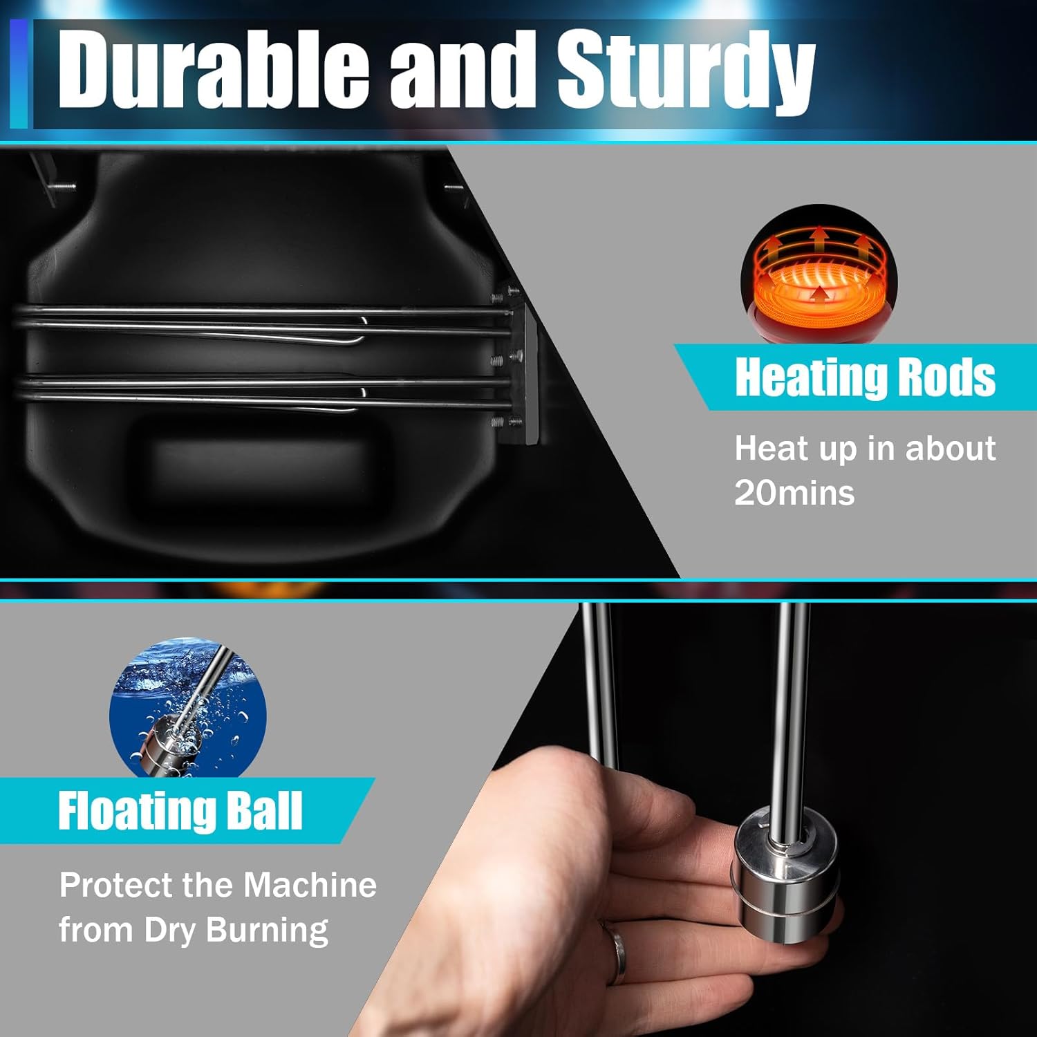 Máquina de niebla de hielo seco, máquina de humo, máquina de niebla baja con tubo para escenarios interiores y exteriores, boda, fiesta club (6000