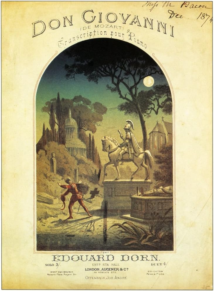 Mozart Don Giovanni Ntitle Page Of A French Edition 1874 Of Wolfgang Amadeus MozartS Opera Don Giovanni arreglado para el piano Póster impreso por