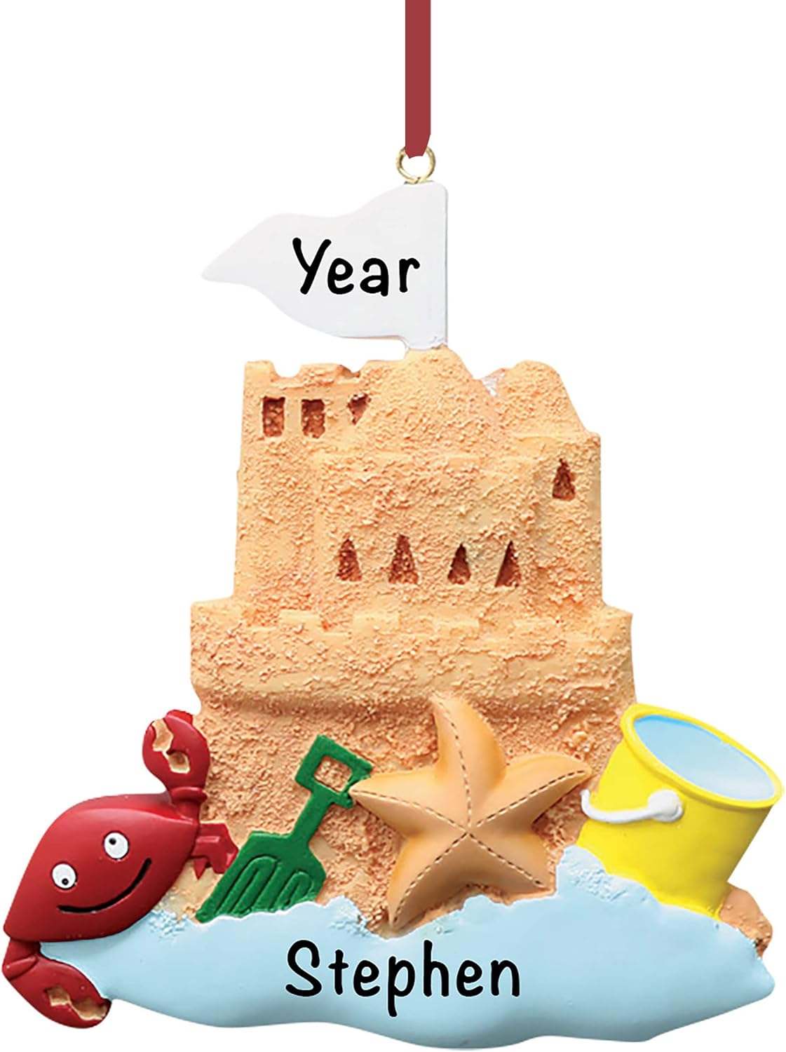 Adornos de Navidad personalizados para la playa 2023  Personalización rápida y gratuita las 24 horas  Decoraciones navideñas de castillo de arena