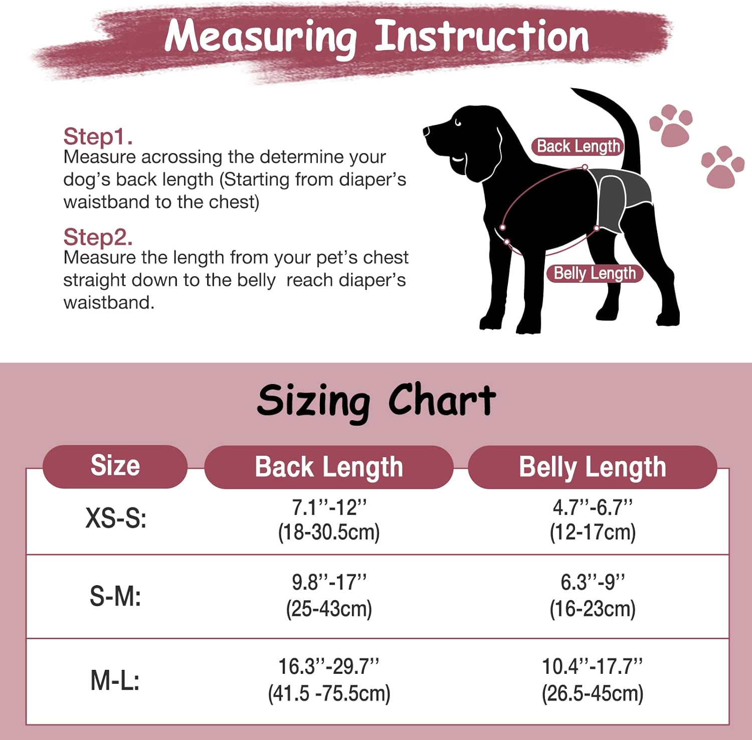 Pet Soft Tirantes para perro, 2 piezas de tirantes de pañales para perras, para falda de perro, vestido para perro (color marrón y borgoña, ML)