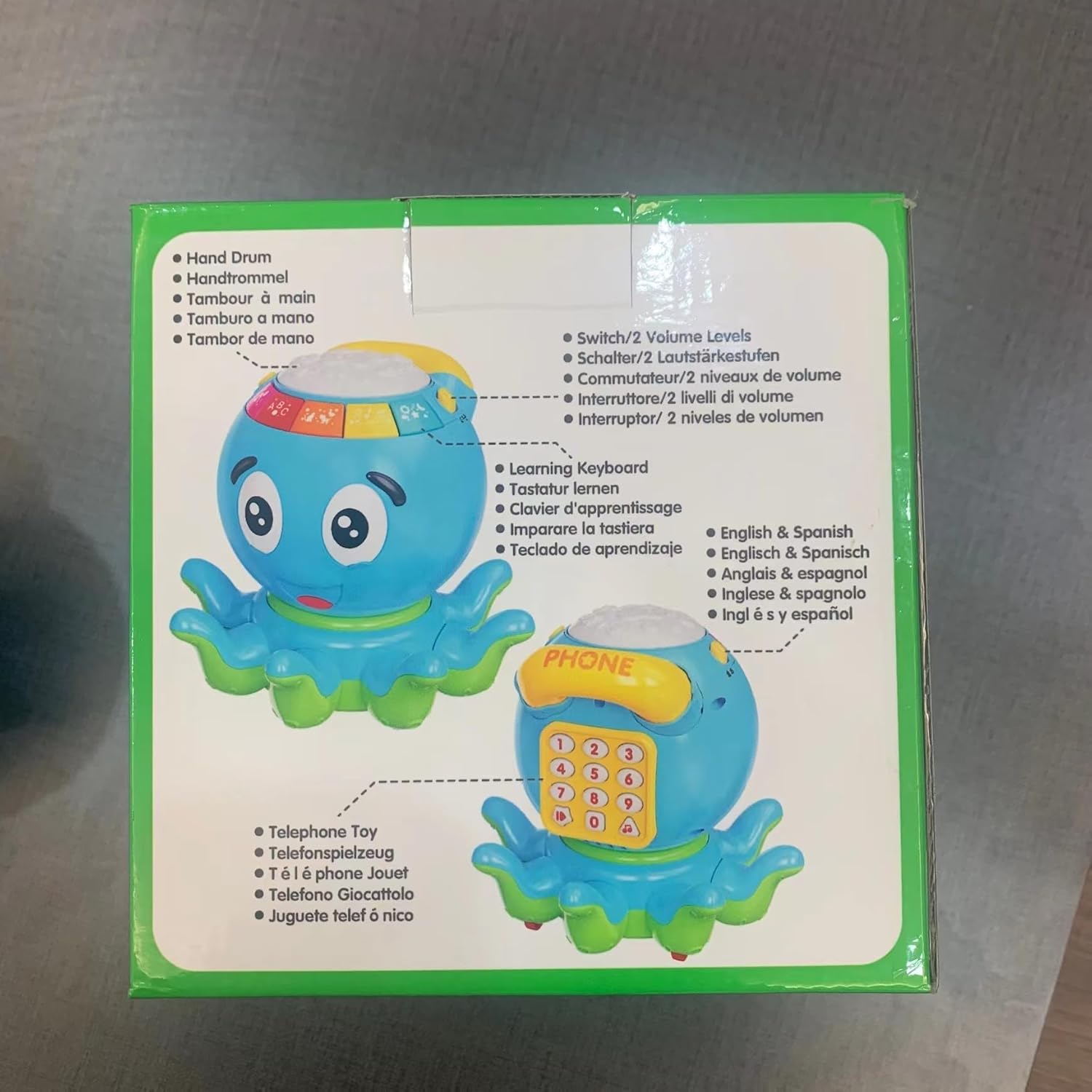 Juguetes para bebés de 6 a 12 meses, juguete musical interactivo de pulpo, de 12 a 18 meses, tiempo boca abajo con luz y sonido, 7, 8, 9, 10, 11