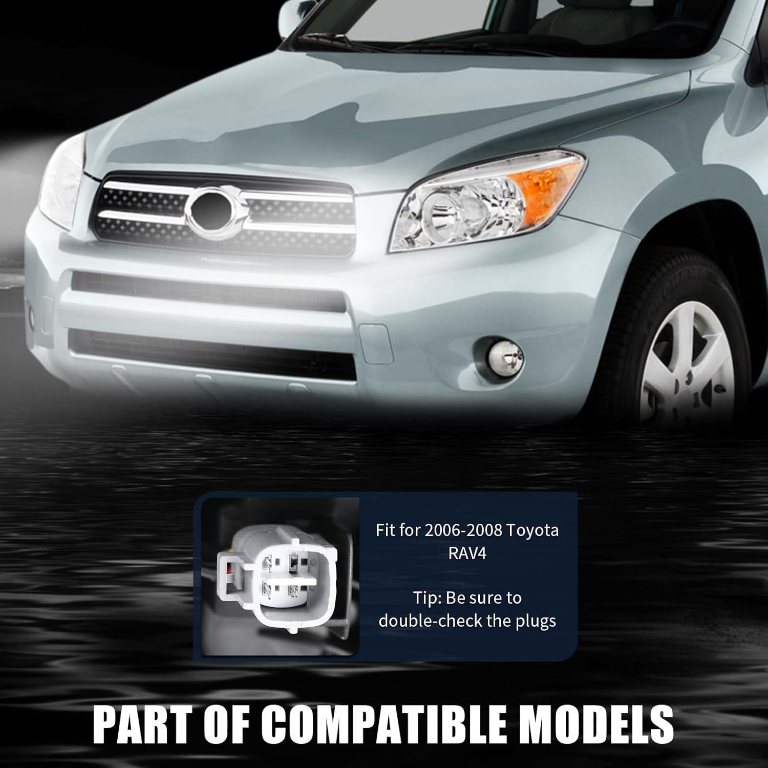 Para 2006 2007 2008 Toyota RAV4 montaje de faros halógenos faro conductor+lado pasajero reemplazo TO2518106 TO2519106 TO2519106