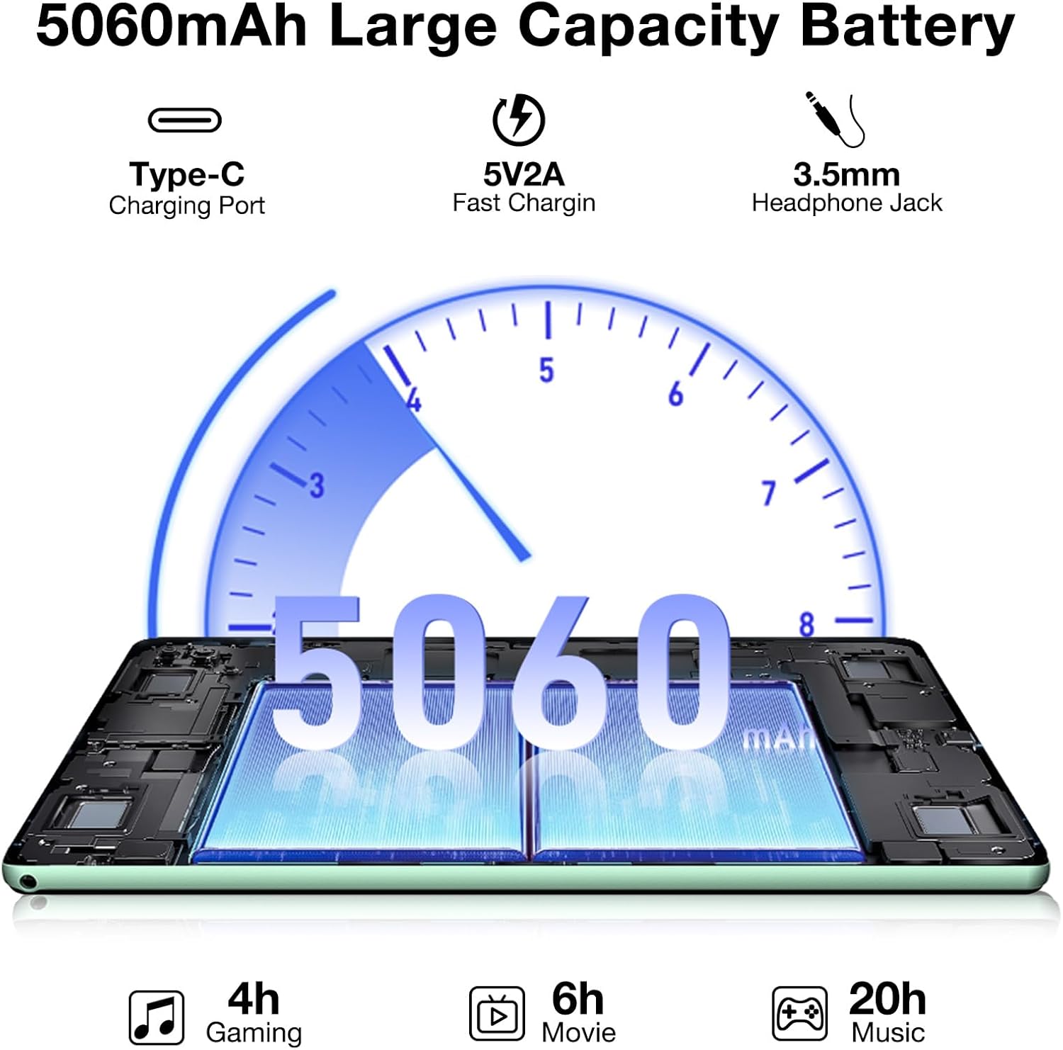 DOOGEE Tableta Android U10, 9 GB de RAM + 128 GB de ROM (TF 1 TB) Android 13 Tablet Quad-Core 2.0 GHz, pantalla de 10.1 pulgadas  5060mAh  TÜV Low