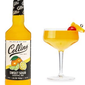 Collins Mezcla agridulce, hecha con jugo de naranja real y limón, ingrediente clásico de la receta de cóctel, 32 onzas líquidas Collins Mezcla agridulce, hecha con jugo de naranja real y limón, ingrediente clásico de la receta de cóctel, 32 onzas líquidas
