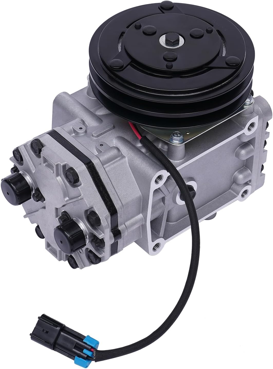 Compresor de CA apto para Freightliner 1998-1997, para Kenworth, 2000-1996, para Peterbilt 2000-1996, reemplazo del compresor de aire acondicionado