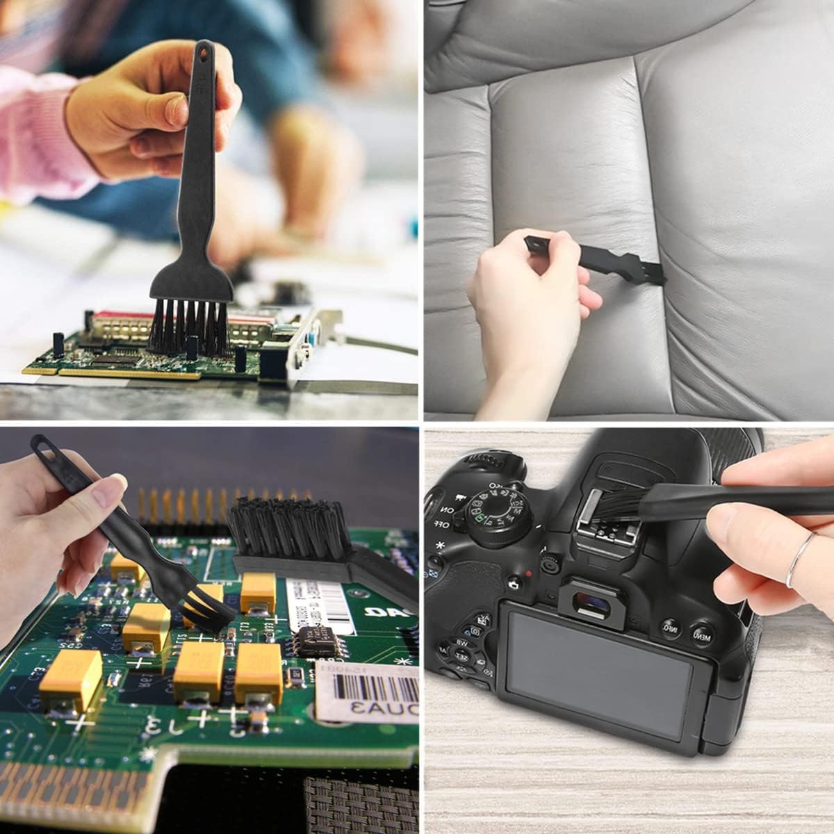 9 en 1 cepillos antiestáticos pequeños kit de limpieza cepillo de nailon multiusos para teclado, placas base de PC, cámara, teléfono, portátil,