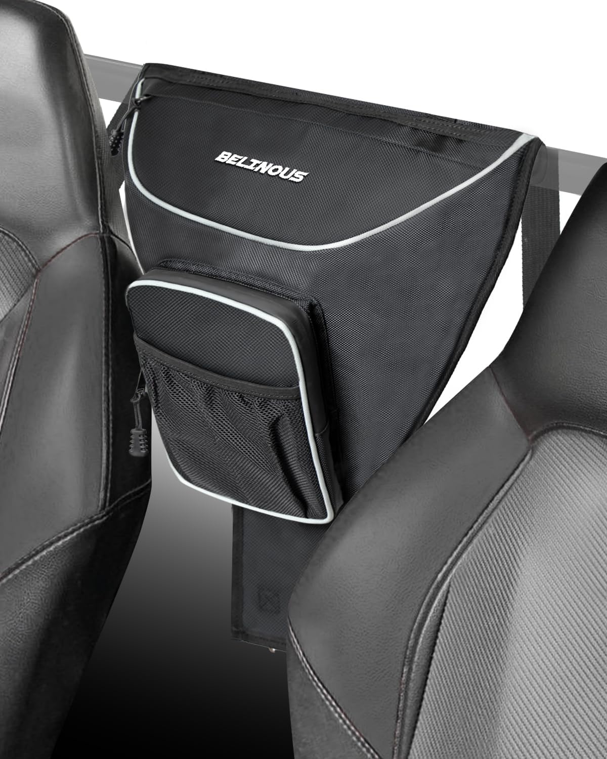 BELINOUS Bolsa central UTV, paquete de cabina UTV, bolsa de almacenamiento de asiento RZR de alta densidad 1680D compatible con Polaris RZR XP 1000