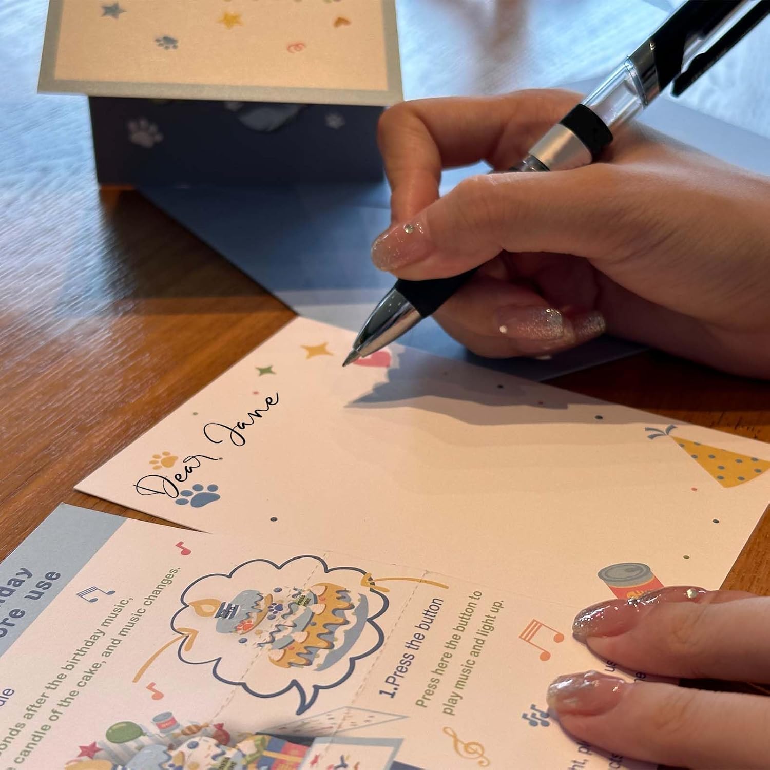 Tarjetas de cumpleaños divertidas 3D desplegables, tarjeta de cumpleaños de gato negro 3D para mujeres, tarjetas de felicitación de mamá o papá para