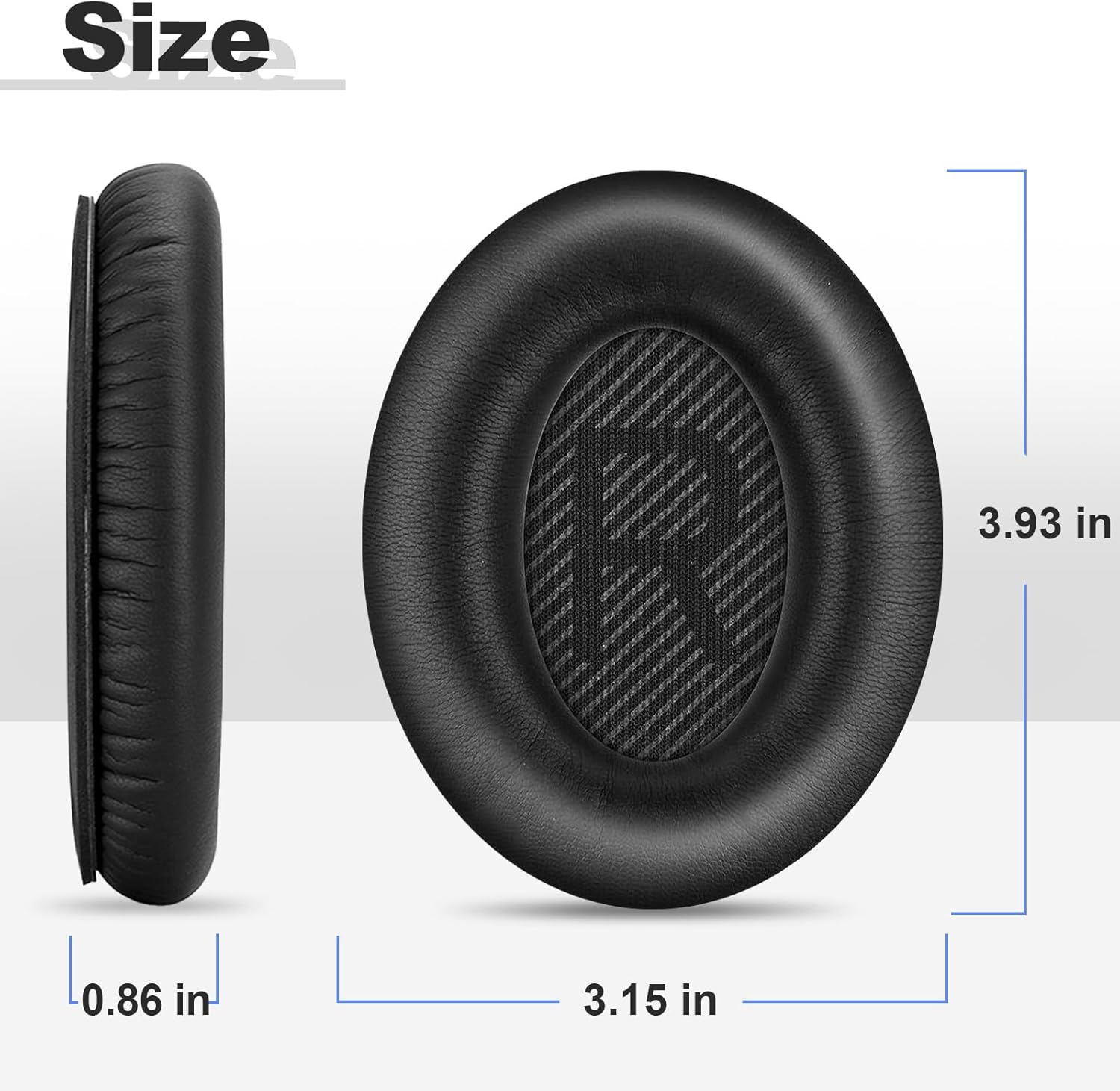 Almohadillas de repuesto para auriculares Bose QuietComfort 35 (QC35) y Quiet Comfort 35 II (QC35 ii), almohadillas para los oídos con piel más