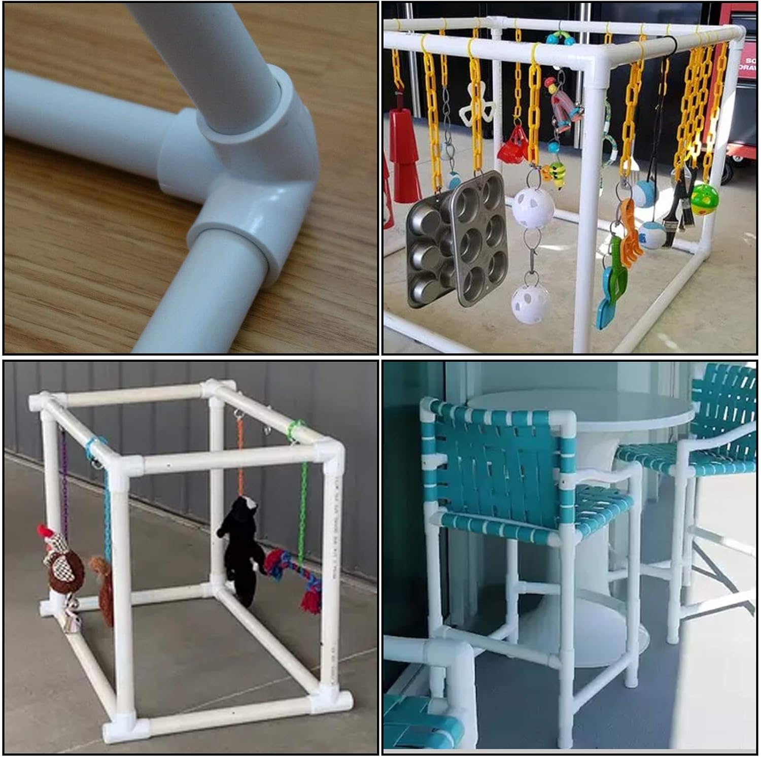 20 accesorios de PVC de 1 pulgada y 3 vías, codo de PVC, accesorios de tubería de PVC resistentes, accesorios de cono de PVC para conexión