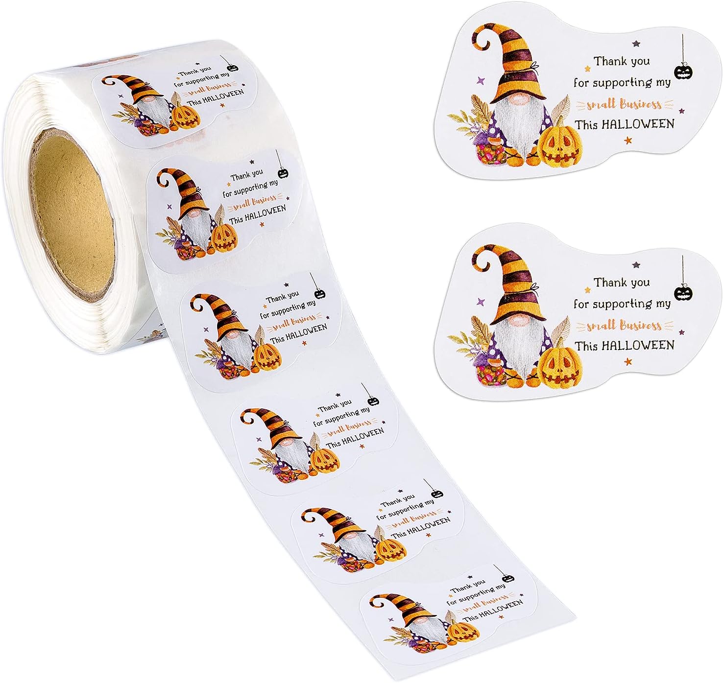 Thank You for Supporting My Small Business This Halloween, Thank You Stickers Labels Happy Mail Shipping Stickers para sobres de Halloween, correos,