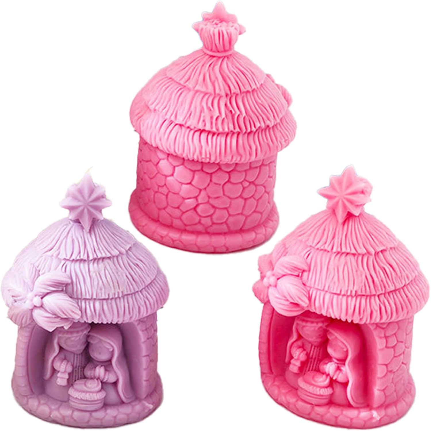 Molde de vela de Jesús, molde de casa de belén, molde de resina de belén, molde de arcilla, molde de fundición de resina para joyería, moldes para
