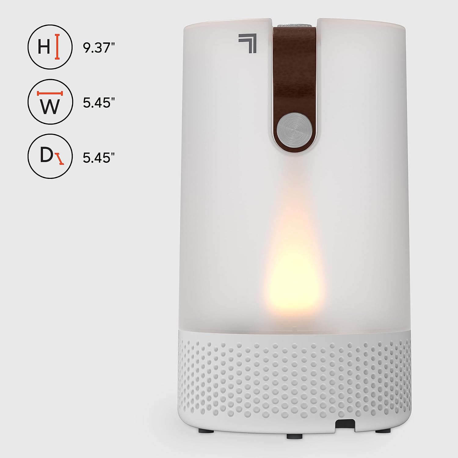 Sharper Image VOTIV 7 Humidificador ultrasónico con luz de vela sin llama, controles táctiles, niebla fría, apagado automático, humidificación sin
