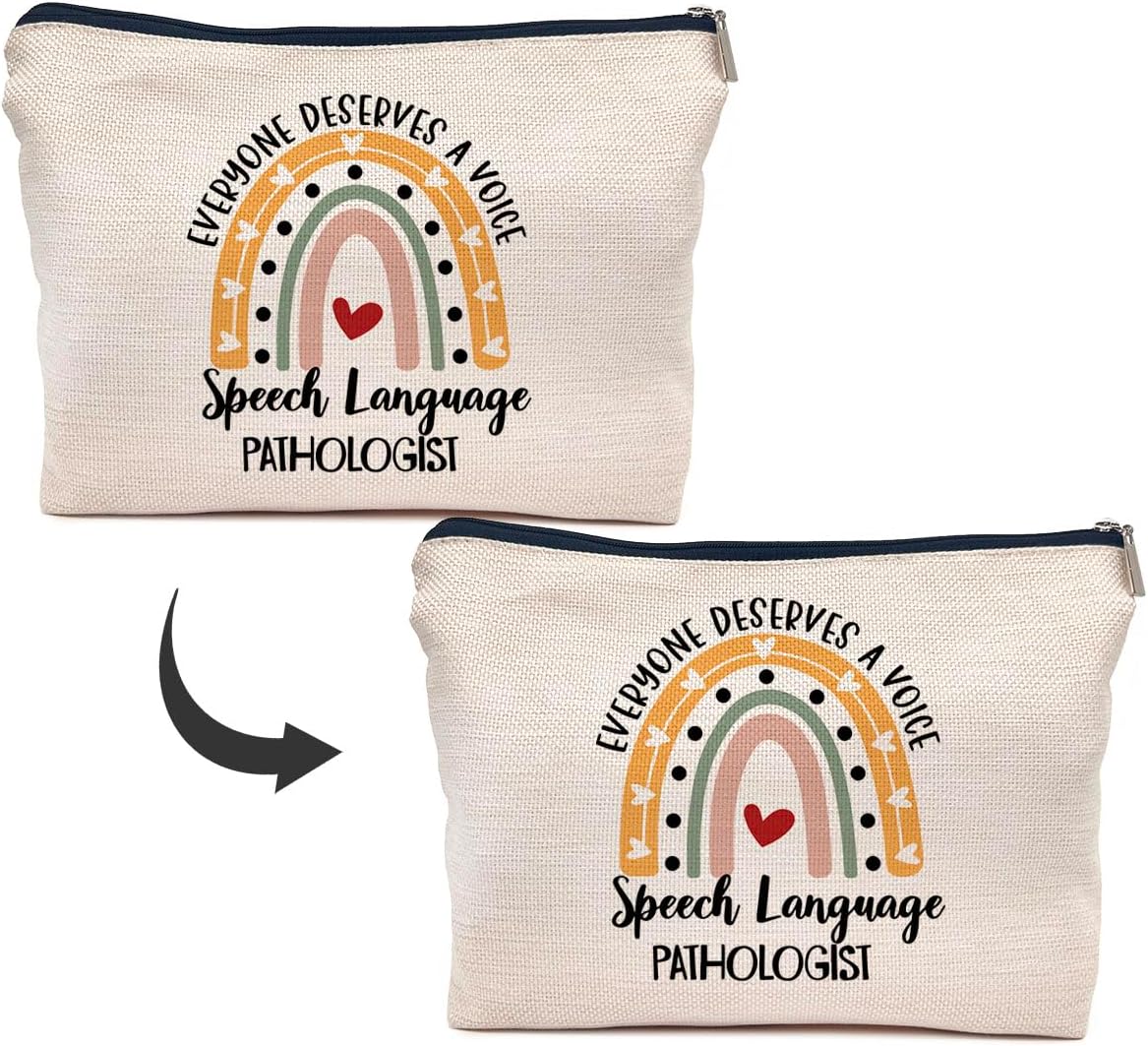 Regalos para patólogos del habla, regalos para patólogos del habla, regalos de Slp, bolsa de patólogo del habla y lenguaje, bolsa de maquillaje SLP,