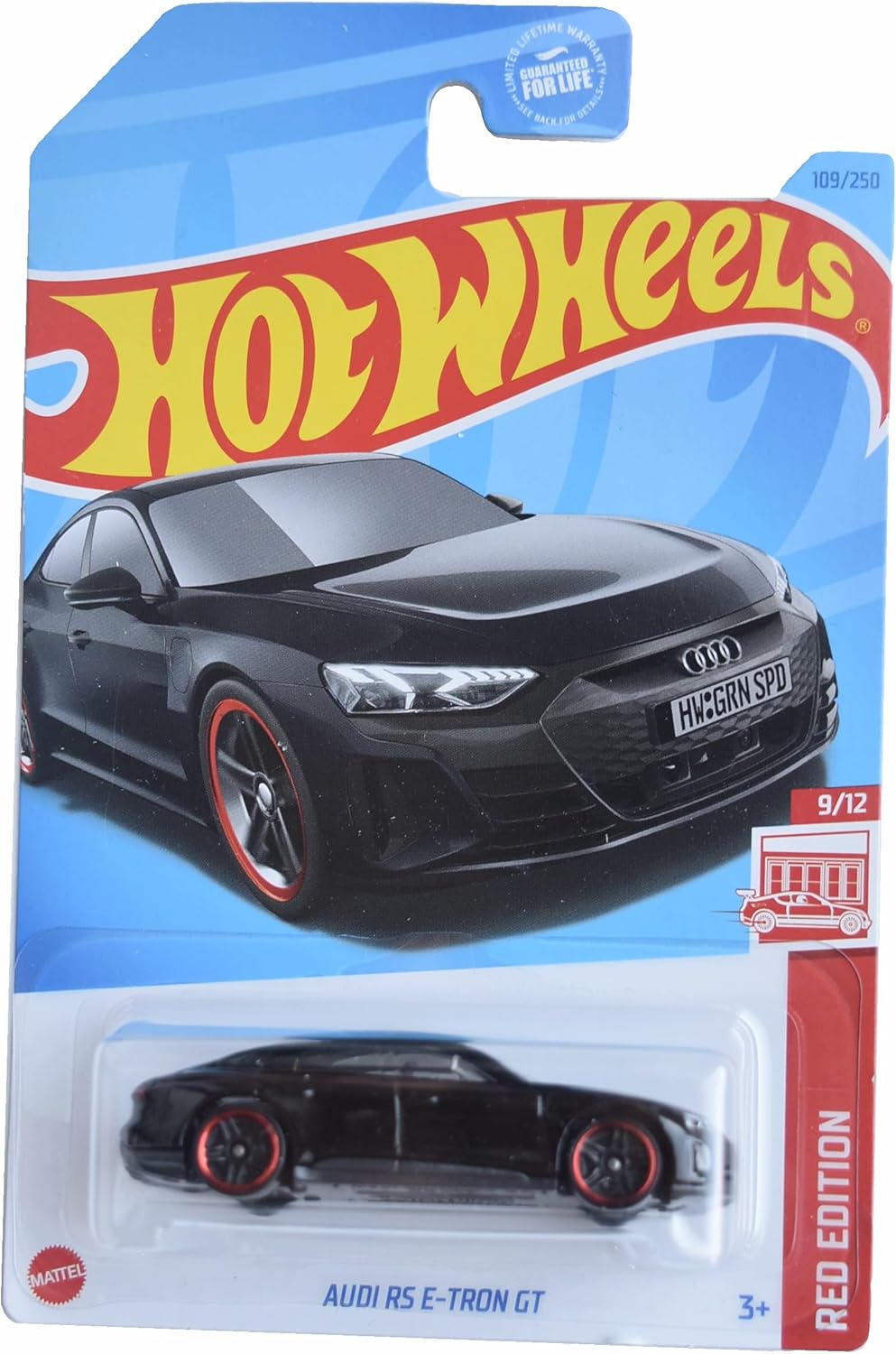Hot Wheels Audi RS E Tron GT, rojo edición 912 negro 109250