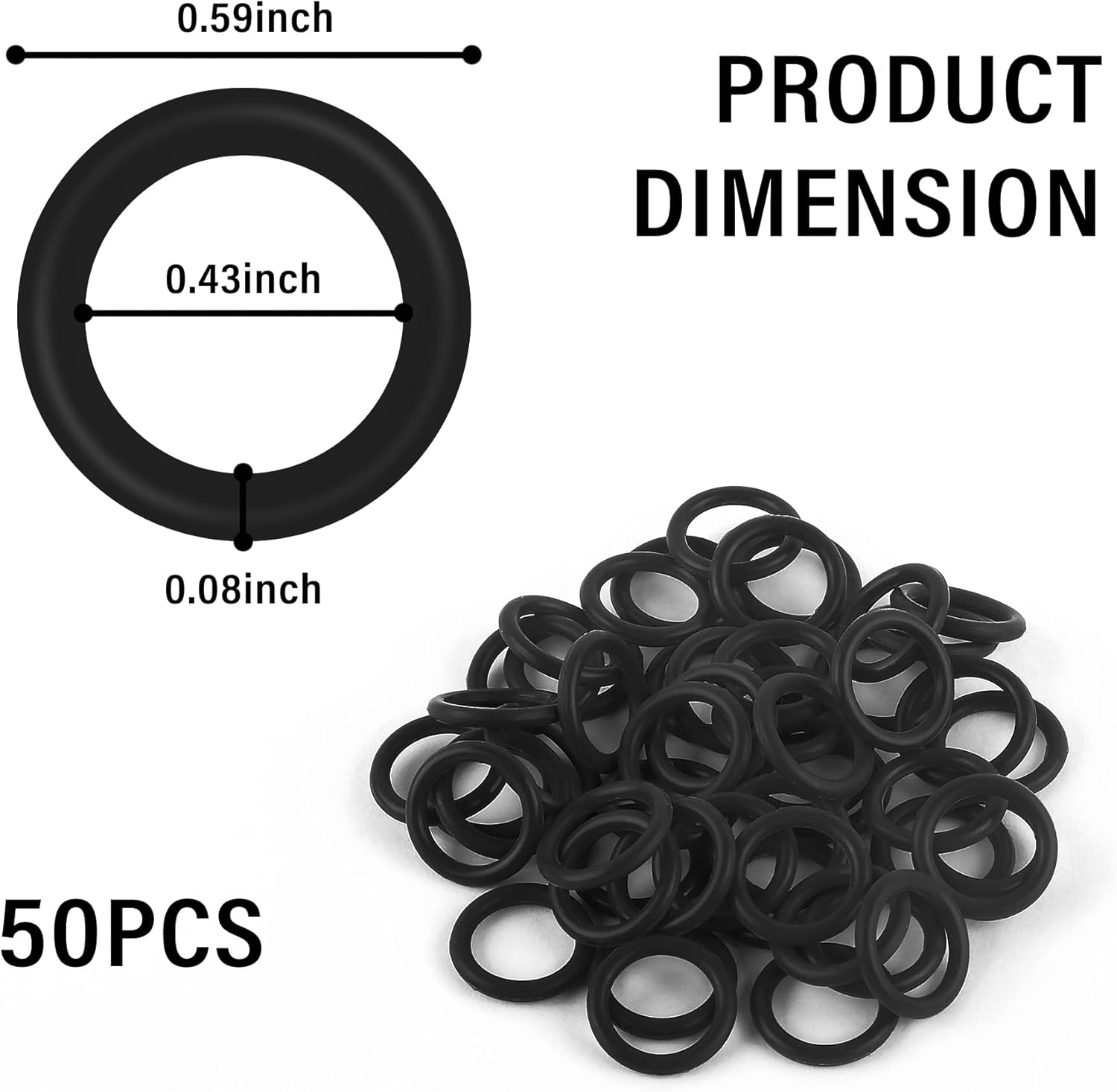 50 juntas de tapón de drenaje de aceite de motor de motocicleta, anillos de goma de nitrilo, reemplazo perfecto OEM # 11105, junta tórica resistente