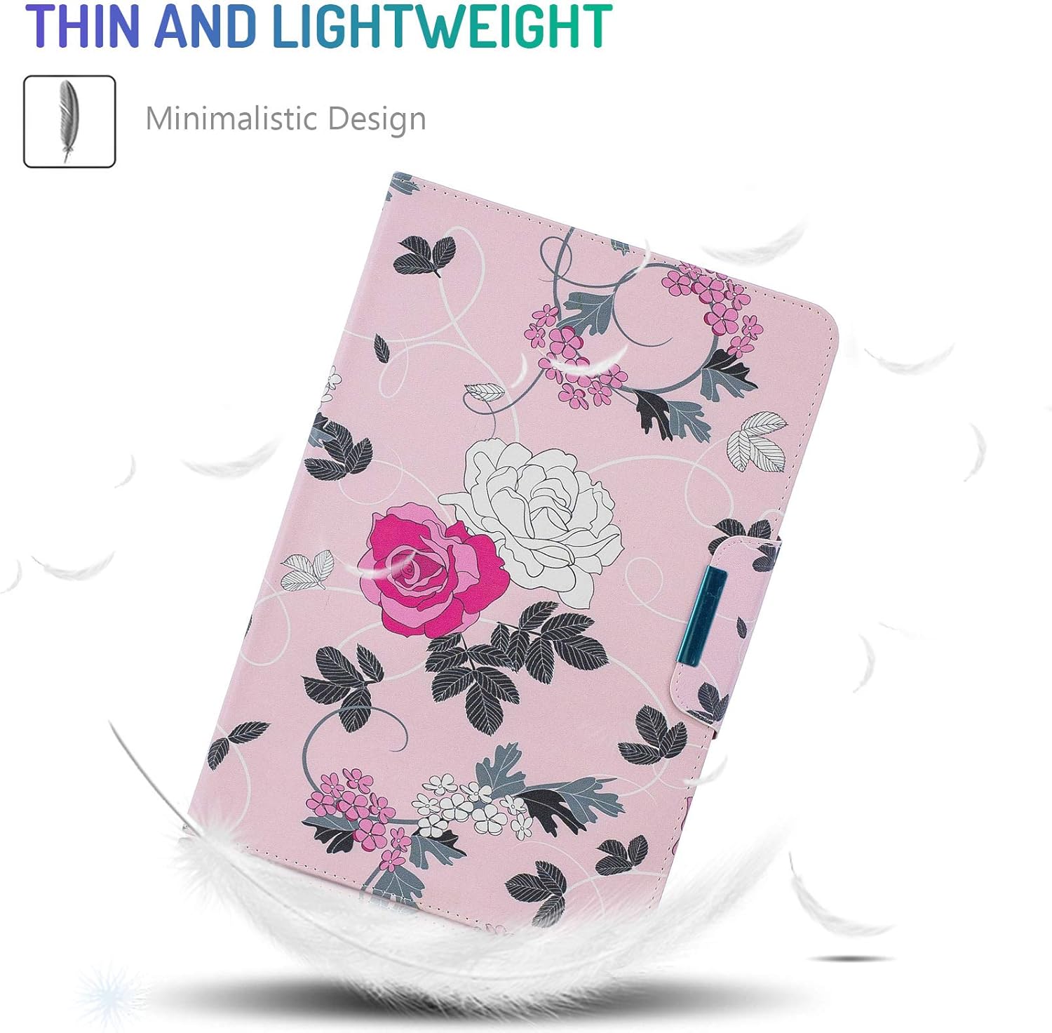 Dteck Funda universal para tablet de 9.5 a 10.5 pulgadas, delgada, ligera, con soporte de bolsillo, para Apple
