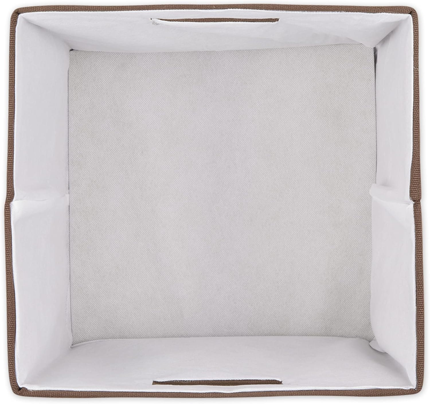 DII Cubo de almacenamiento plegable de poliéster, sólido, ligero y duradero, cuadrado grande, 13 x 13 x 13 pulgadas, color marrón corteza