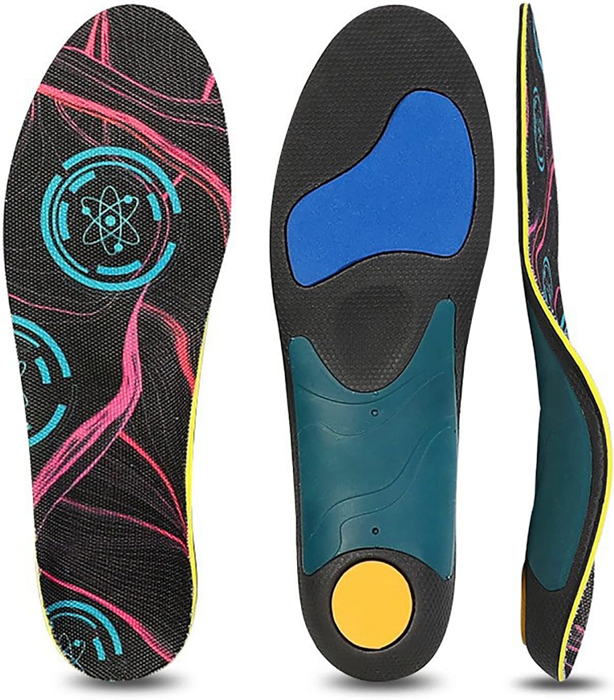 Plantillas ortopédicas para zapatos para fascitis plantar, plantillas atléticas para correr para mujeres y hombres, plantillas de gel de soporte de