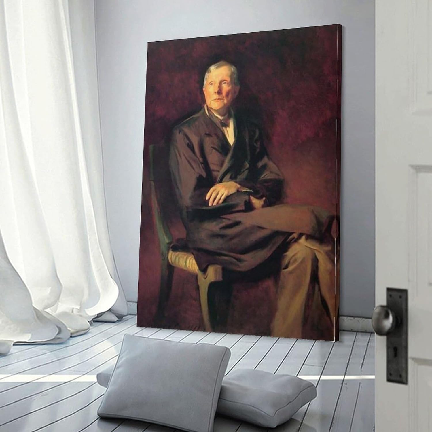 John Singer Sargent – Póster artístico de John D. Rockefeller, lienzo para decoración de pared, impresión de fotos, regalos para el hogar, pósteres