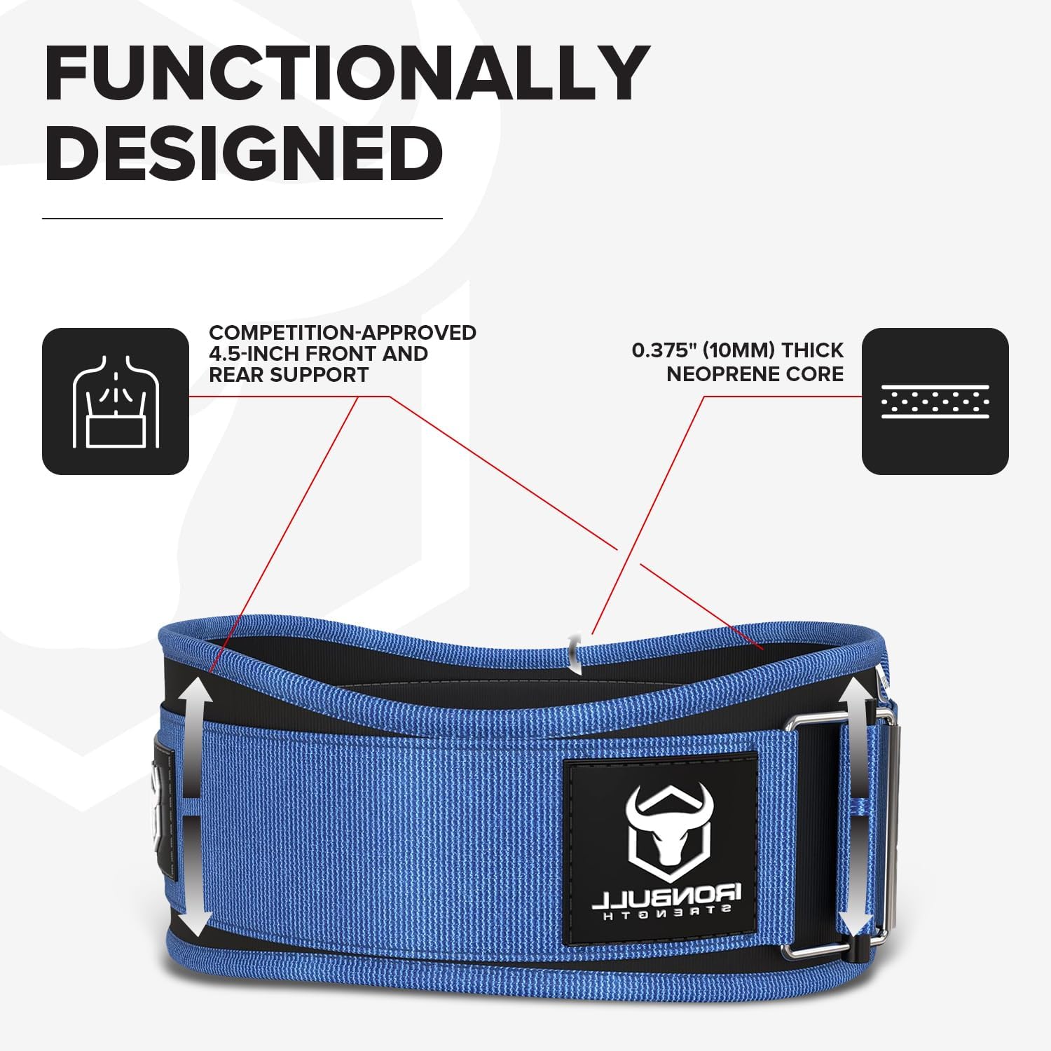 Cinturón de levantamiento de pesas para hombres y mujeres, ideal para sentadillas, peso muerto, estocadas, ejercicios y entrenamiento, ideal para