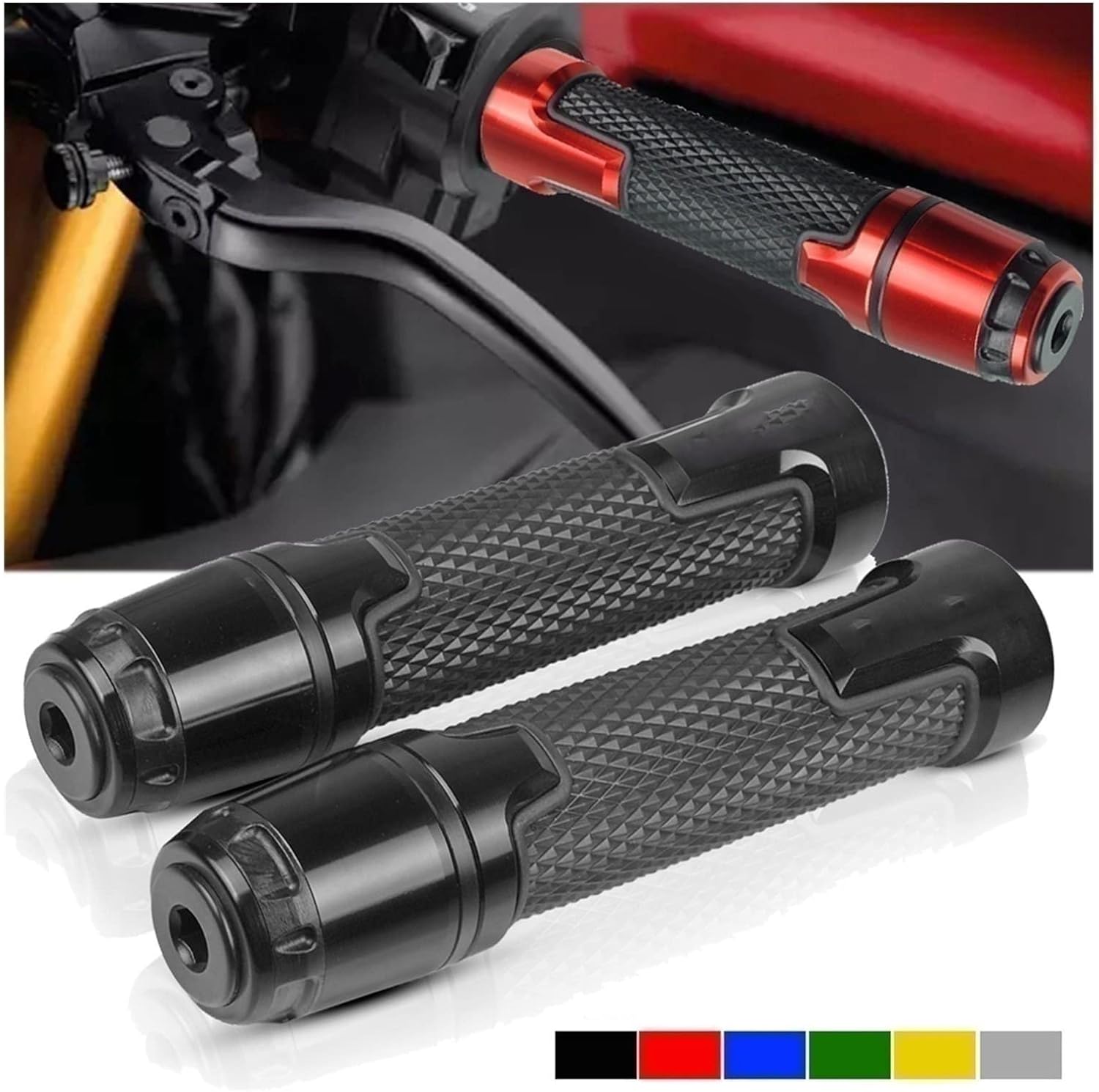XJ6 universal motocicleta 78 ”0.866 in CNC manillar Grips mango barra extremo enchufe para Yamaha XJ6 Xj 6 Diversion 2009-2015