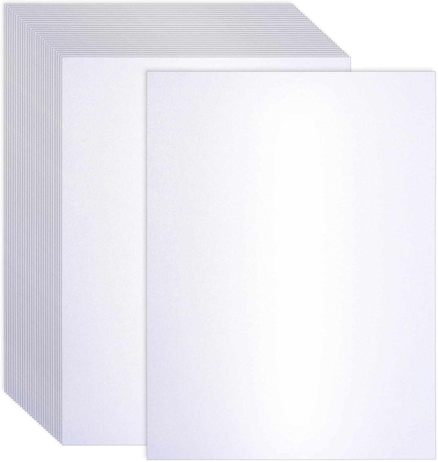300 hojas de cartulina blanca brillante de 8.5 x 11 pulgadas, papel de impresora de doble cara de 250 gsm92 libras, papel perlado para invitaciones,