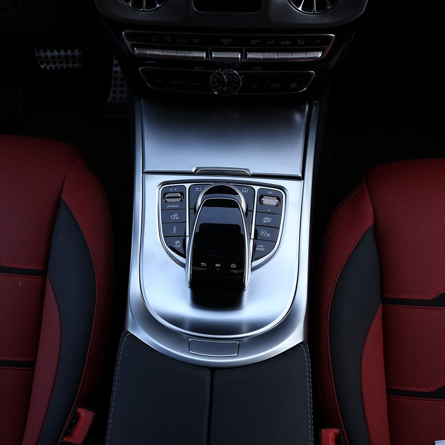 YIWANG – Pegatinas para marco de consola central de Mercedes Benz Clase G W463 2019 2020, color plateado
