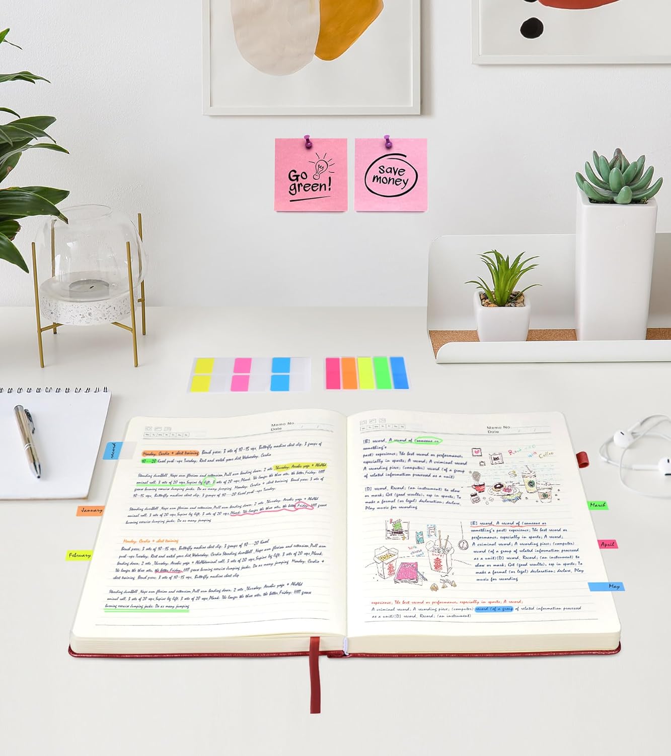 Cuaderno rayado, diario B5 de 365 páginas para escribir cuaderno con rayas universitarias, diario de cuero de tapa dura para mujeres y hombres,