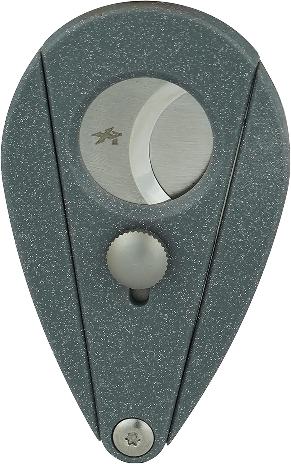 Xikar Cortador de puros Xi2  Cortador de cigarros de guillotina doble de precisión con cuchillas de acero inoxidable 440, gris granito  Rockwell C