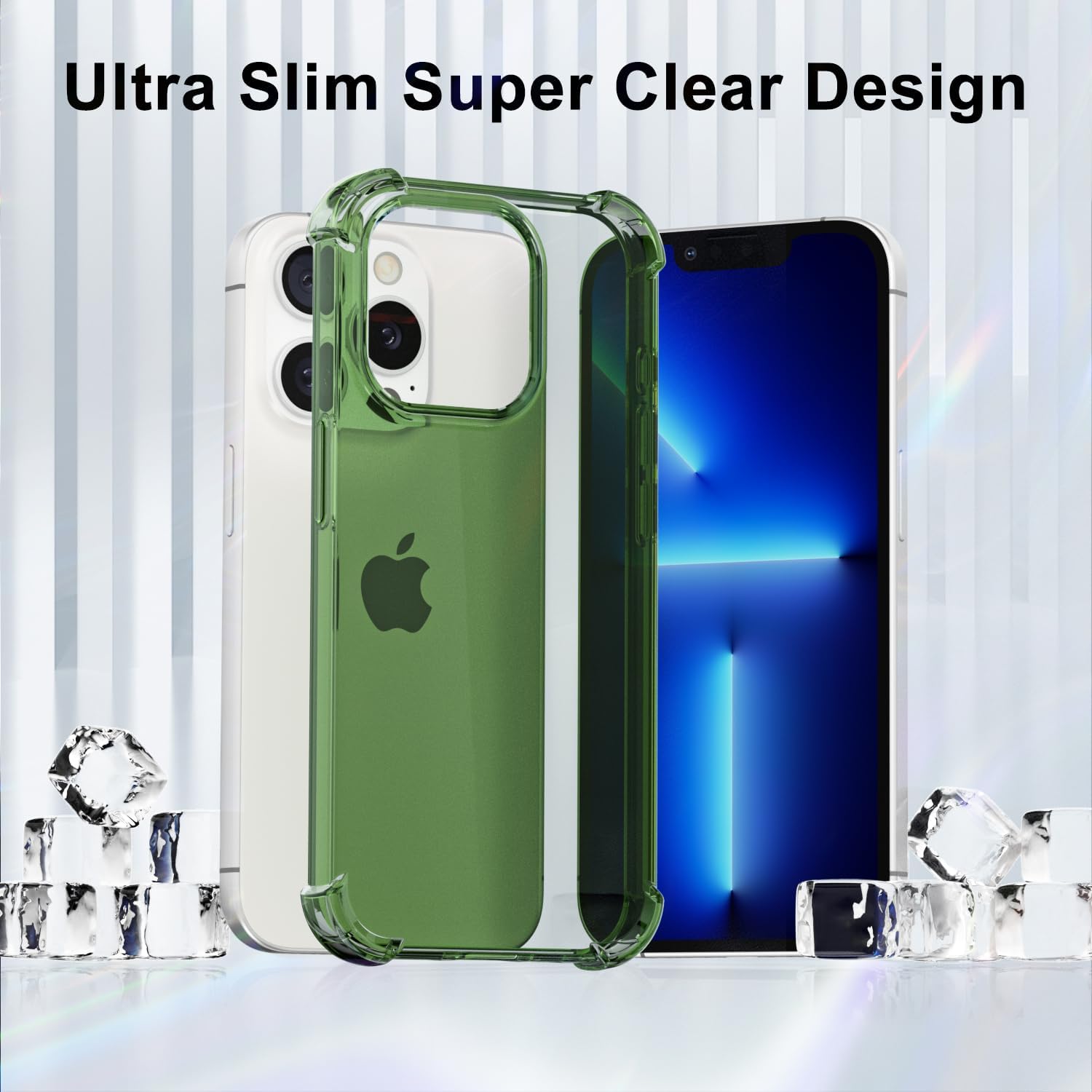 Funda transparente para iPhone 13 Pro Max, funda protectora de silicona transparente con diseño para mujer, diseño femenino lindo y simple, delgado,