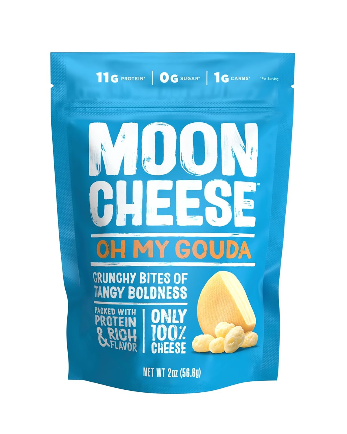 Moon Cheese Paquete variado, 2 onzas, paquete de 9, crujiente y rico en proteínas, aperitivo de queso, apto para dieta cetogénica, 100% queso real