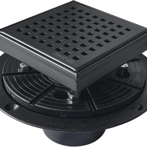 Neodrain – Drenaje cuadrado de 4 pulgadas con rejilla extraíble de patrón cuadrado, acero inoxidable 304 cepillado, incluye base de drenaje, colador Neodrain – Drenaje cuadrado de 4 pulgadas con rejilla extraíble de patrón cuadrado, acero inoxidable 304 cepillado, incluye base de drenaje, colador
