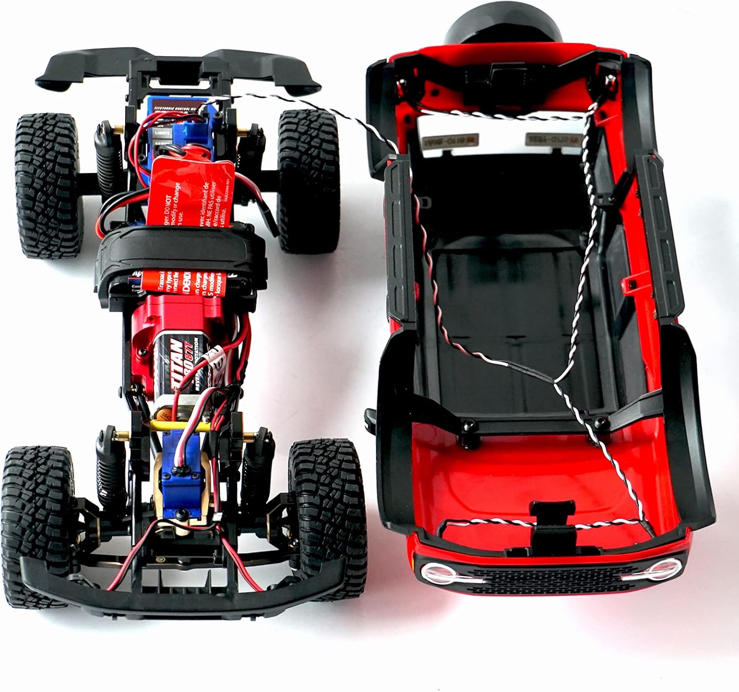 OGRC – Kit de faros traseros LED a control remoto, luz delantera y trasera RC para TRX4M 118 RC Crawler piezas de actualización de automóvil (blanco