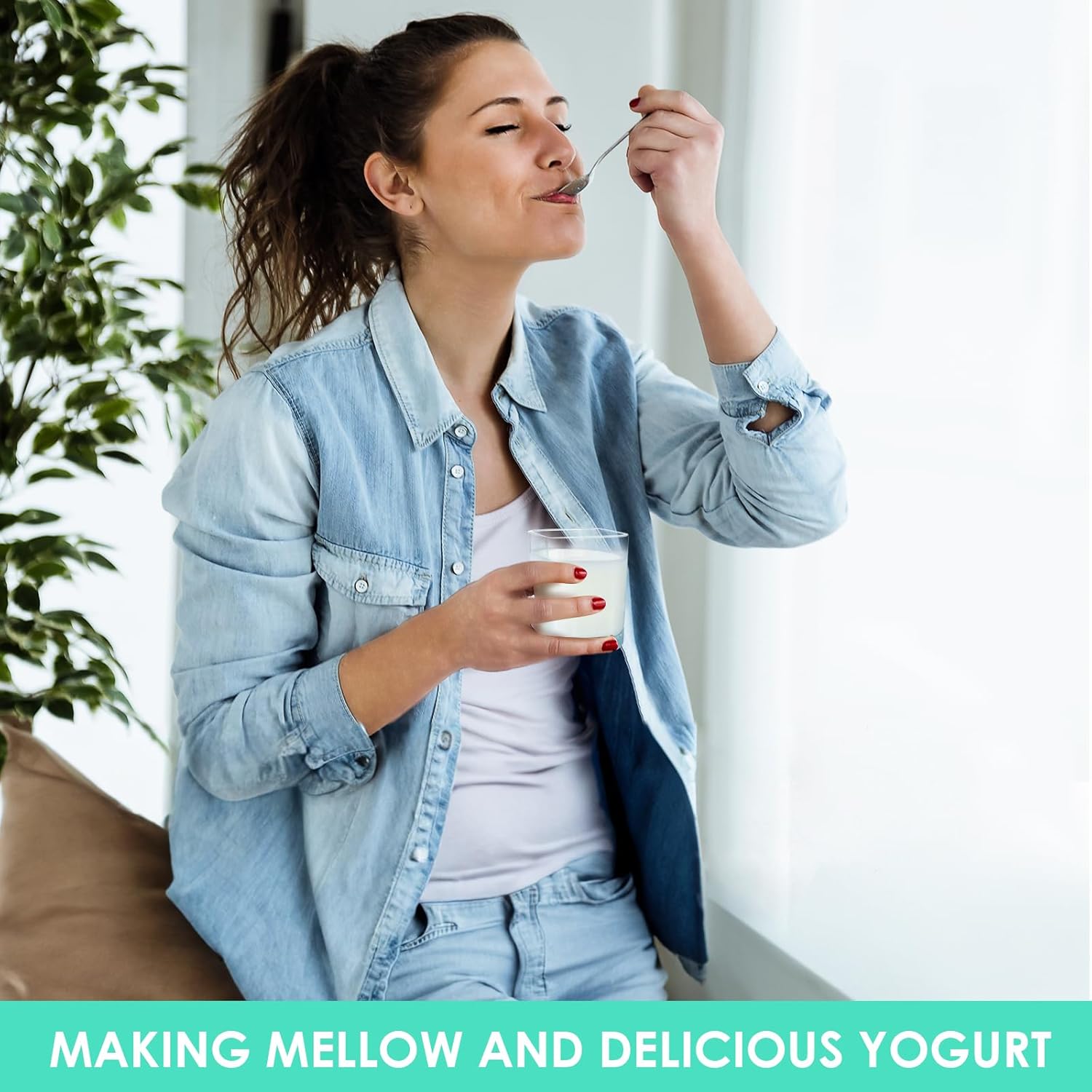 LIFERUN Yogurt Maker Machine, Greek Yogurt Maker with Temperature Control & Time Control, Automatic Digital Yogurt Machine is Easy to Use, Glass