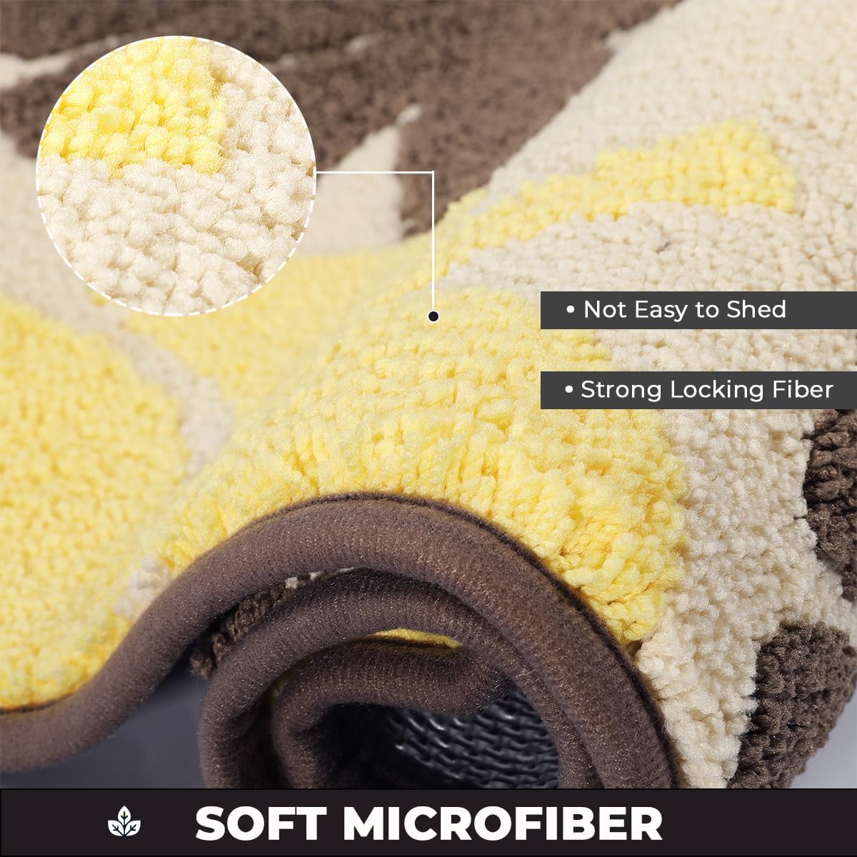 Loismood Plants – Alfombra de baño antideslizante súper absorbente, extra suave y 100% microfibra, lavable a máquina, alfombra para baño, cocina y