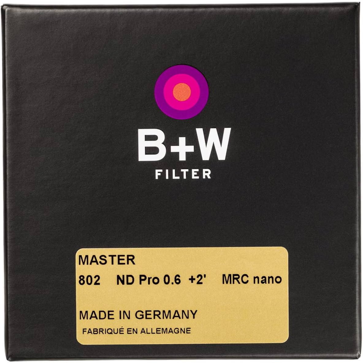 B+W 2.441 in Master Neutral Densidad 0.6 (2 Stop) MRC Nano 802M Filtro de vidrio