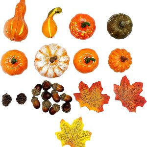 Hojas de Halloween, arce, decoración artificial de Acción de Gracias, mini calabazas, decoración de mesa para otoño, decoración del hogar, gnomos Hojas de Halloween, arce, decoración artificial de Acción de Gracias, mini calabazas, decoración de mesa para otoño, decoración del hogar, gnomos