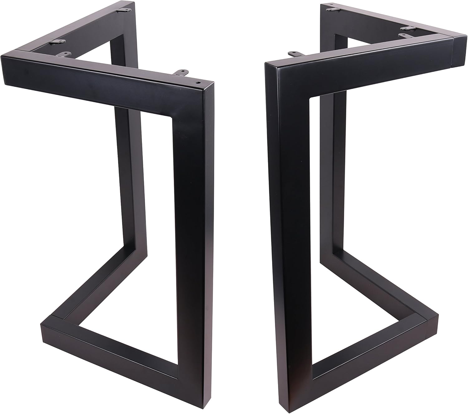 Patas de mesa de comedor de 34 pulgadas, patas de mesa de acero en forma de L, patas de mesa de estilo rústico, patas de mesa de oficina, patas de