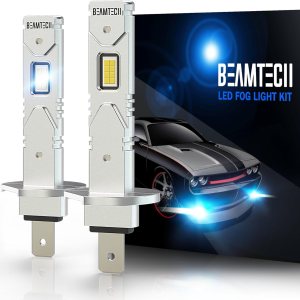 BEAMTECH Bombilla LED antiniebla H1, tamaño mini 11, 16 chips mejorados, extremadamente brillante, 2800 lúmenes, 6500 K, xenón blanco (paquete de 2) BEAMTECH Bombilla LED antiniebla H1, tamaño mini 11, 16 chips mejorados, extremadamente brillante, 2800 lúmenes, 6500 K, xenón blanco (paquete de 2)