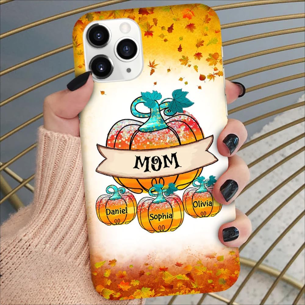 Funda personalizada para teléfono para abuela y nietos, abuela de Halloween, corazón de mamá, camión para niños, corazón de zombi de Halloween,