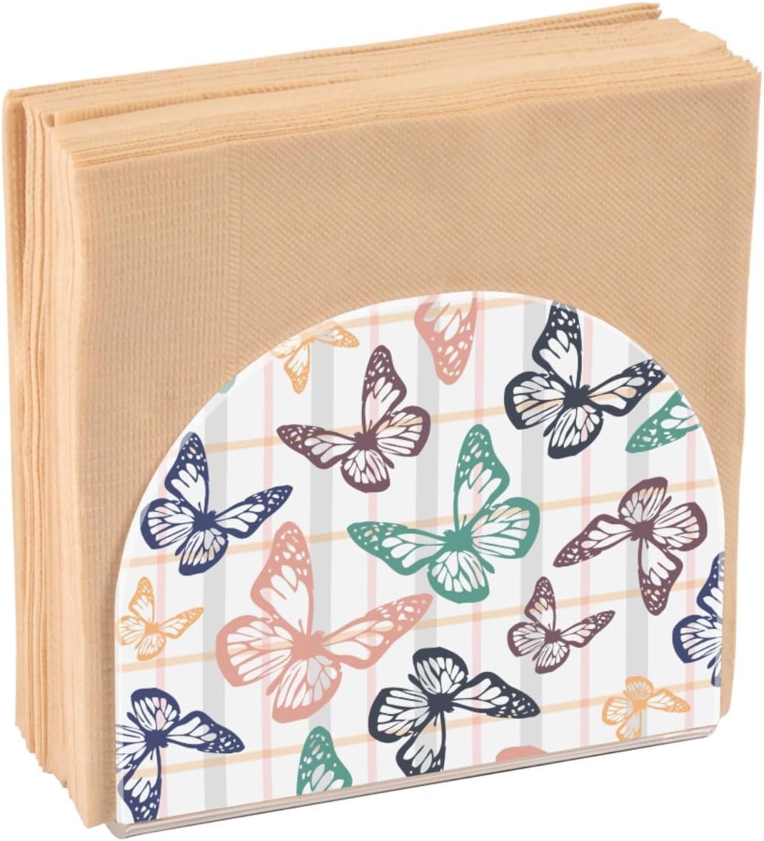 Servilletero de resorte de mariposas para mesa, dispensador de servilletas independiente para cocina, mesa de comedor, soporte dispensador de