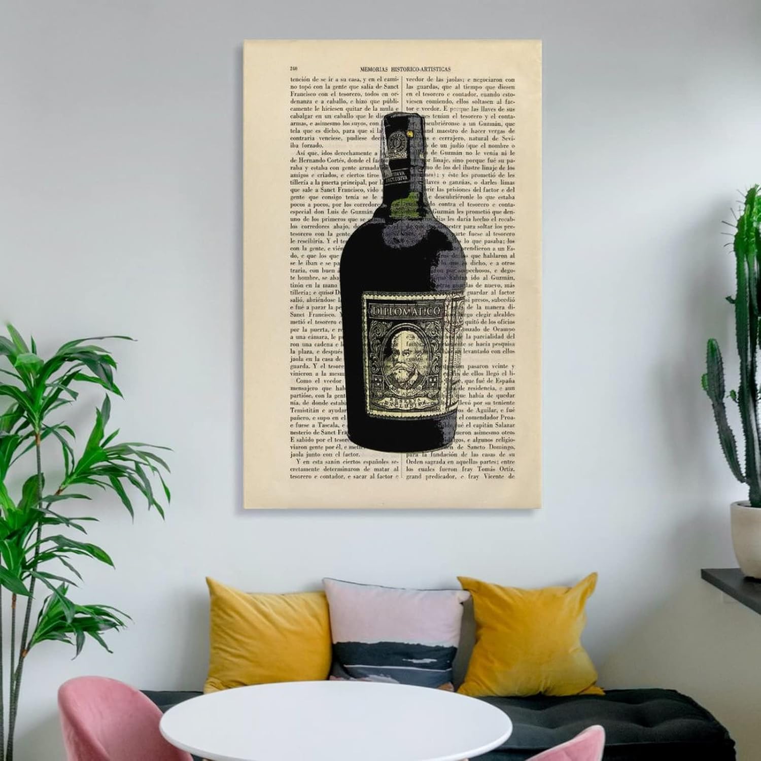Botella de arte de Rum para decoración de cumpleaños, decoración de pared, póster decorativo de lienzo, arte de pared, póster de sala de estar,