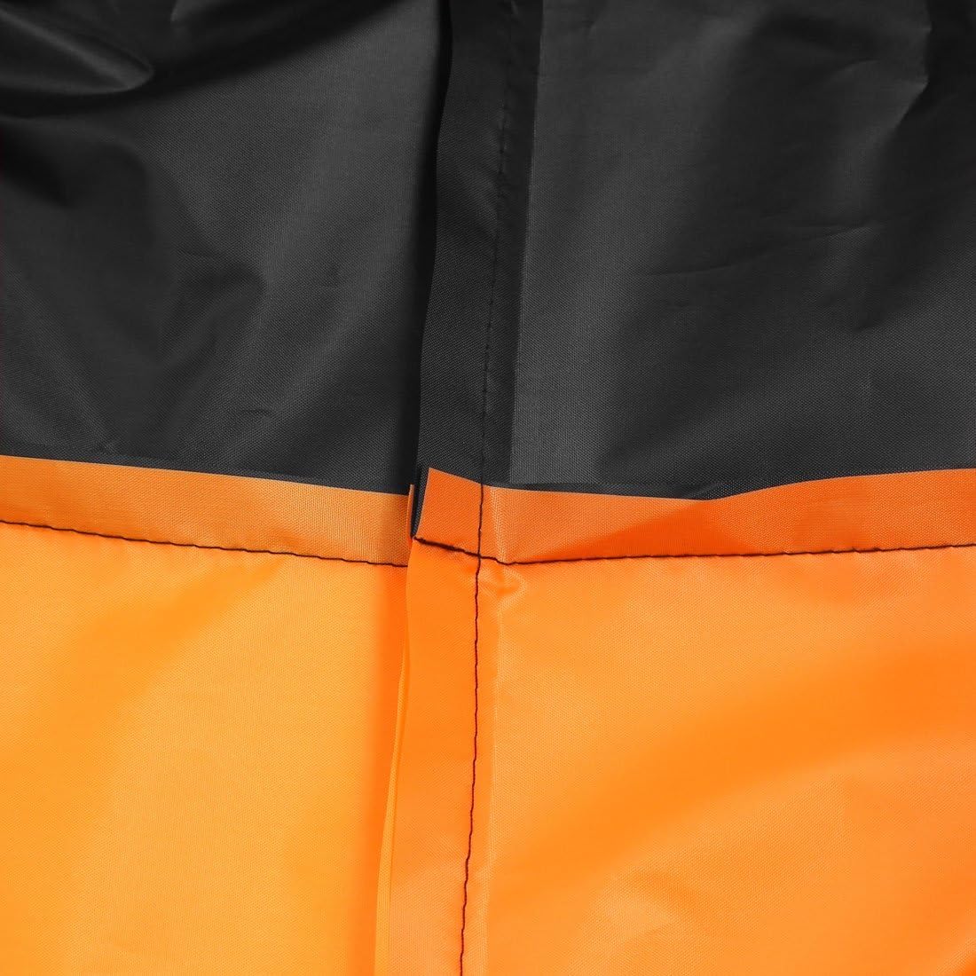 uxcell XL 190T – Protector contra el polvo y la lluvia, color negro y naranja, cubierta de motocicleta de 96 pulgadas